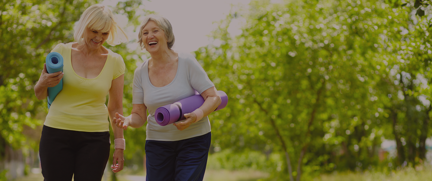 Happy seniors enjoying activities